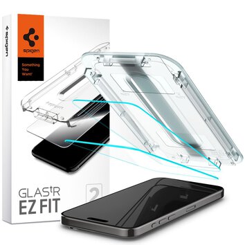 Spigen szkło hartowane GLAS.TR "EZ FIT" 2-PACK do iPhone 15 Pro Max 6,7" Clear