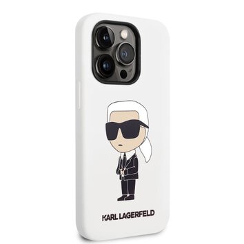 Karl Lagerfeld nakładka do iPhone 14 Pro Max 6,7" KLHCP14XSNIKBCH biała hardcase Silicone Ikonik