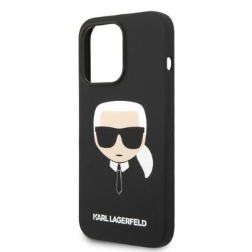 Karl Lagerfeld nakładka do iPhone 14 Pro Max 6,7" KLHMP14XSLKHBK czarna hardcase Silicone Karl`s Head Magsafe