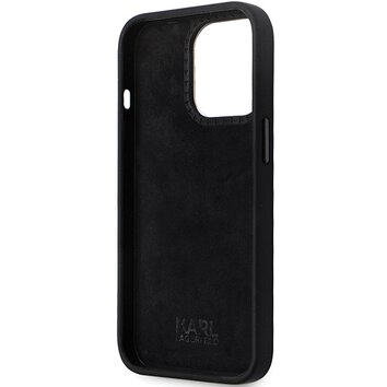 Karl Lagerfeld nakładka do iPhone 14 Pro Max 6,7" KLHCP14XSMHCNPK czarna HC Silicone C Metal Pin