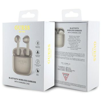 Guess słuchawki bluetooth TWS + stacja dokująca GUTWST26PSD złote Classic EST Logo