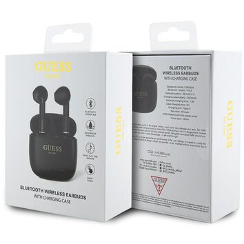 Guess słuchawki bluetooth TWS + stacja dokująca GUTWST26PSK czarne Classic EST Logo