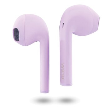 Guess słuchawki bluetooth TWS + stacja dokująca GUTWST26PSU fioletowe Classic EST Logo