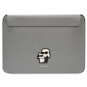 Karl Lagerfeld torba na laptopa 16" KLCS16SAKCPMG srebrna Saffiano Karl&Choupette