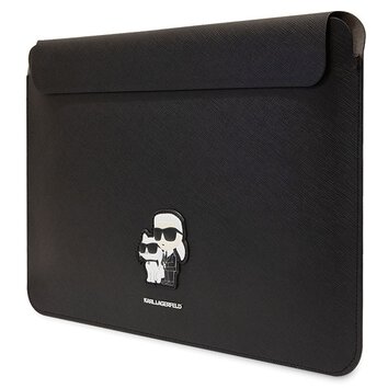 Karl Lagerfeld torba na laptopa 16" KLCS16SAKCPMK czarna Saffiano Karl&Choupette