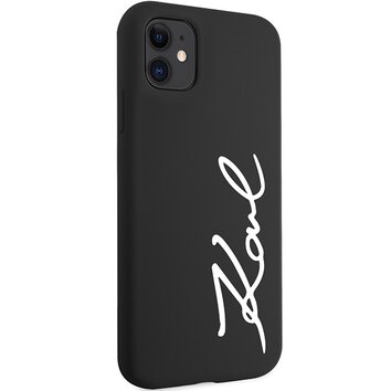 Karl Lagerfeld nakładka do iPhone 11 / Xr KLHCN61SKSVGK czarna hardcase Silicone Signature