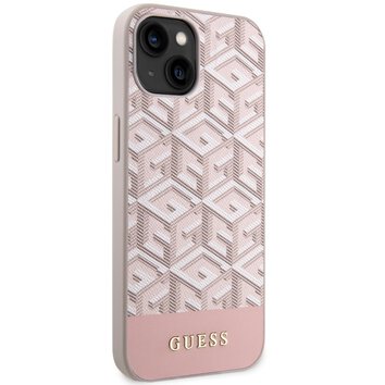 Guess nakładka do iPhone 14 Plus 6,7" GUHMP14MHGCFSEP różowa hard case GCube Stripes MagSafe