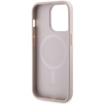 Guess nakładka do iPhone 14 Pro Max 6,7" GUHMP14XHGCFSEP różowa hard case GCube Stripes MagSafe
