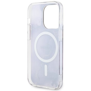 Guess nakładka do iPhone 14 Pro Max 6,7" GUHMP14XHTMRSU purpurowa hard case Golden Marble MagSafe