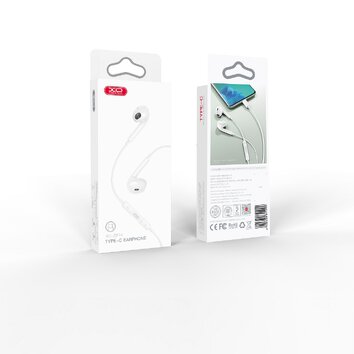 XO słuchawki przewodowe EP74 USB-C dokanałowe biała