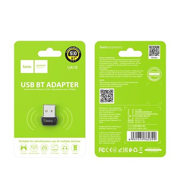 HOCO adapter USB A bluetooth UA18 czarny