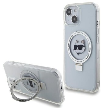 Karl Lagerfeld nakładka do iPhone 15 6,1" KLHMP15SHMRSCHH biała HC Magsafe Ringstand CH