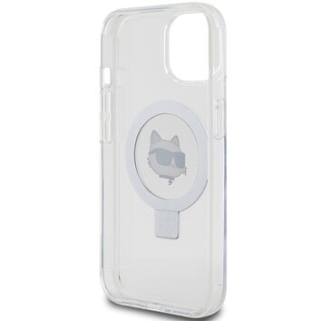Karl Lagerfeld nakładka do iPhone 15 6,1" KLHMP15SHMRSCHH biała HC Magsafe Ringstand CH