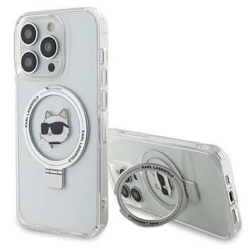 Karl Lagerfeld nakładka do iPhone 15 Pro Max 6,7" KLHMP15XHMRSCHH biała HC Magsafe Ringstand CH