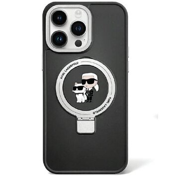Karl Lagerfeld nakładka do iPhone 13 Pro 6,1" KKLHMP13LHMRSKCK czarna HC Magsafe Ringstand KC