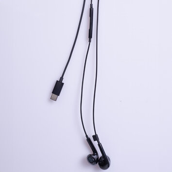 Maxlife słuchawki przewodowe MXEP-04 douszne USB-C czarne