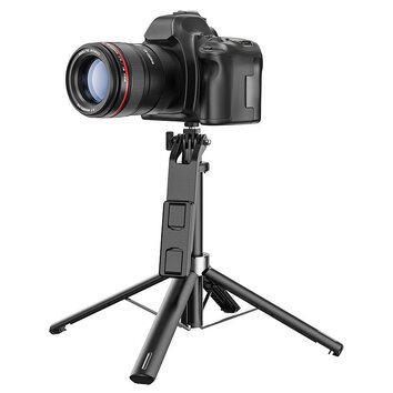 HOCO uchwyt selfie z pilotem bezprzewodowym tripod K21 czarny