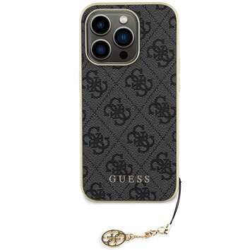 Guess nakładka do 15 Pro 6.1" GUHCP15LGF4GGR szara hardcase 4G Charms Collection