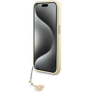 Guess nakładka do 15 Pro 6.1" GUHCP15LGF4GGR szara hardcase 4G Charms Collection