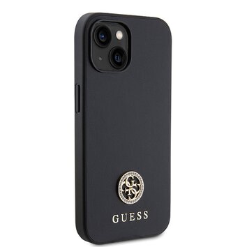 Guess nakładka do iPhone 15 6.1" GUHCP15SPS4DGPK czarna hardcase Strass Metal Logo