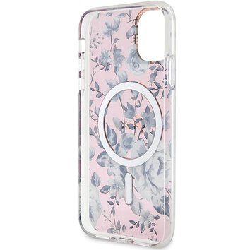 Guess nakładka do iPhone 11 / Xr 6.1" GUHMN61HCFWSP różowa hardcase Flower MagSafe