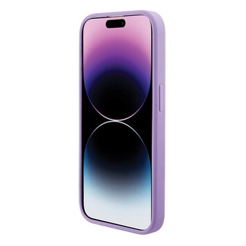 Guess nakładka do iPhone 15 Pro 6.1" GUHMP15LPSAHMCU fioletowa hardcase Saffiano MagSafe