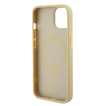 Guess nakładka do iPhone 15 Plus 6.7" GUHMP15MPSAHMCB złota hardcase Saffiano MagSafe