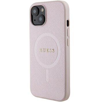 Guess nakładka do iPhone 15 Plus 6.7" GUHMP15MPSAHMCP różowa hardcase Saffiano MagSafe