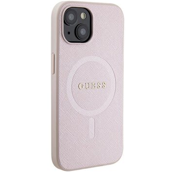 Guess nakładka do iPhone 15 Plus 6.7" GUHMP15MPSAHMCP różowa hardcase Saffiano MagSafe