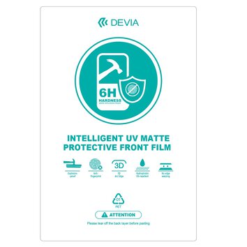 Devia Zestaw folii smartfon UV 0,19mm matowa do maszyny tnącej 20szt 6H