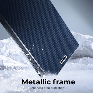 Kabura LUNA Book Carbon do HUAWEI P Smart 2019 niebieski