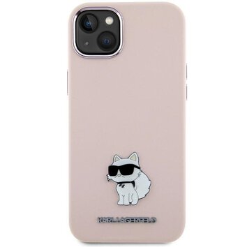 Karl Lagerfeld nakładka do iPhone 15 Plus 6,7" KLHCP15MSMHCNPP różowa HC SILICONE C METAL PIN