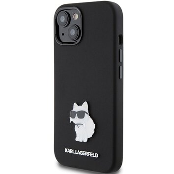Karl Lagerfeld nakładka do iPhone 15 Plus 6,7" KLHCP15MSMHCNPK czarna HC SILICONE C METAL PIN