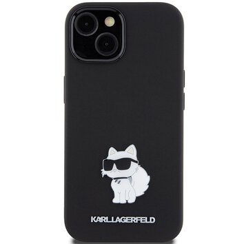 Karl Lagerfeld nakładka do iPhone 15 Plus 6,7" KLHCP15MSMHCNPK czarna HC SILICONE C METAL PIN