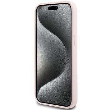 Karl Lagerfeld nakładka do iPhone 15 6,1" KLHCP15SSKSBMCP różowa HC SILICONE KARL SCRIPT LOGO