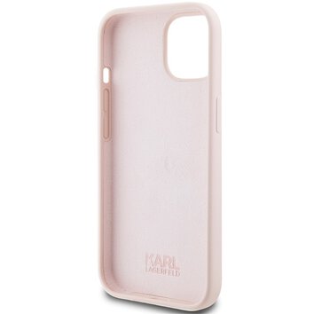 Karl Lagerfeld nakładka do iPhone 15 6,1" KLHCP15SSKSBMCP różowa HC SILICONE KARL SCRIPT LOGO