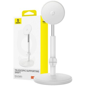 BASEUS uchwyt biurkowy teleskopowy magnetyczny kompatybilny z Magsafe BS-HP014 biay