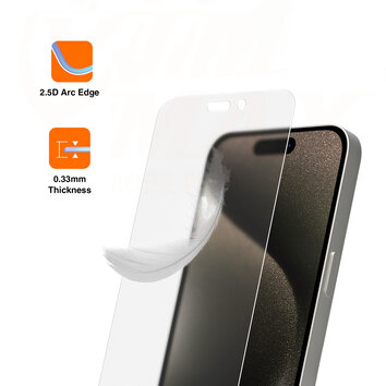 Vmax szkło hartowane 0.33mm clear glass do  iPhone 15 6,1" matowe
