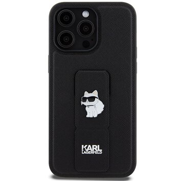 Karl Lagerfeld nakładka do iPhone 13 Pro 6,1" KLHCP13LGSACHPK HC GRIPSTAND SAFFIANO CHOUPETTE PINS czarna