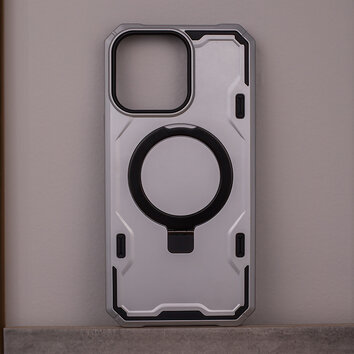 Nakładka Defender Mag Ring do iPhone 12 / 12 Pro 6,1" srebrna