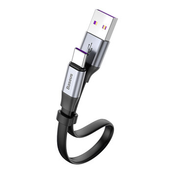 Baseus kabel Nimble USB - USB-C 23cm 5A szaro-czarny 40W
