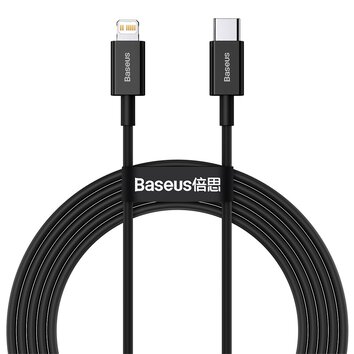 Baseus kabel Superior PD USB-C - Lightning 2,0m czarny 20W