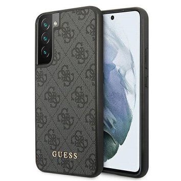 Oryginalne Etui GUESS Hardcase GUHCS22SG4GFGR do Samsung S22 (4G Metal Gold Logo / szary)