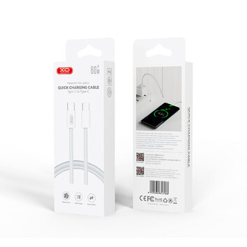 XO kabel NB-Q260A PD USB-C - USB-C 1m biały 60W