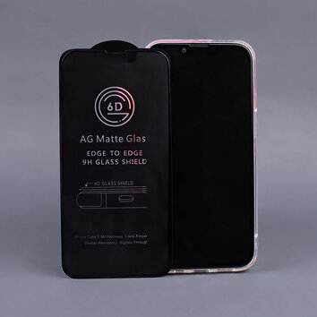 Szkło hartowane 6D matowe do iPhone 15 Pro Max 6,7" czarna ramka