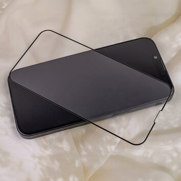 Szkło hartowane 6D matowe do iPhone 12 Pro Max 6.7" czarna ramka