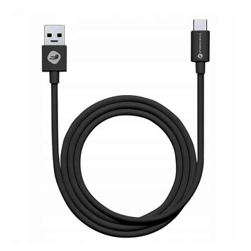 FORCELL kabel USB do Typ C 3.0 QC3.0 3A C398 TUBA czarny 1 metr