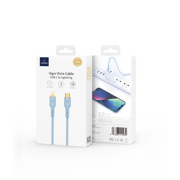 WIWU kabel YQ01 USB-C - Lightning 30W 1,2m niebieski