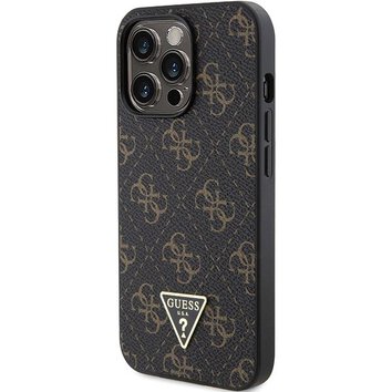 GUESS futera do IPHONE 14 Pro GUHCP14LPG4GPK (4G Triangle Metal Logo) czarny