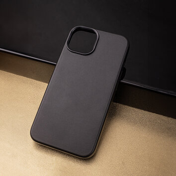 Nakładka Mag Leather do iPhone 15 Plus 6,7" czarna